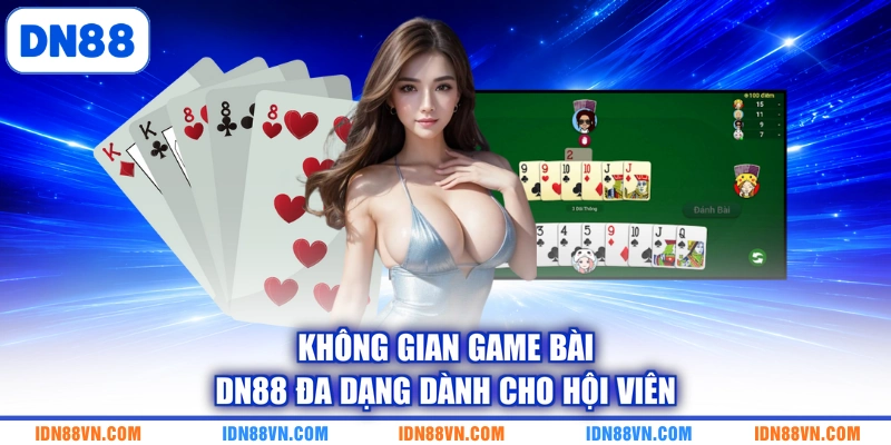 Không gian game bài DN88 đa dạng dành cho hội viên